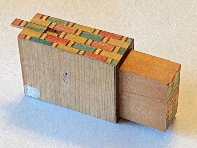 Vintage Sansui Zougan Spring Drawer Japanese Puzzle Box