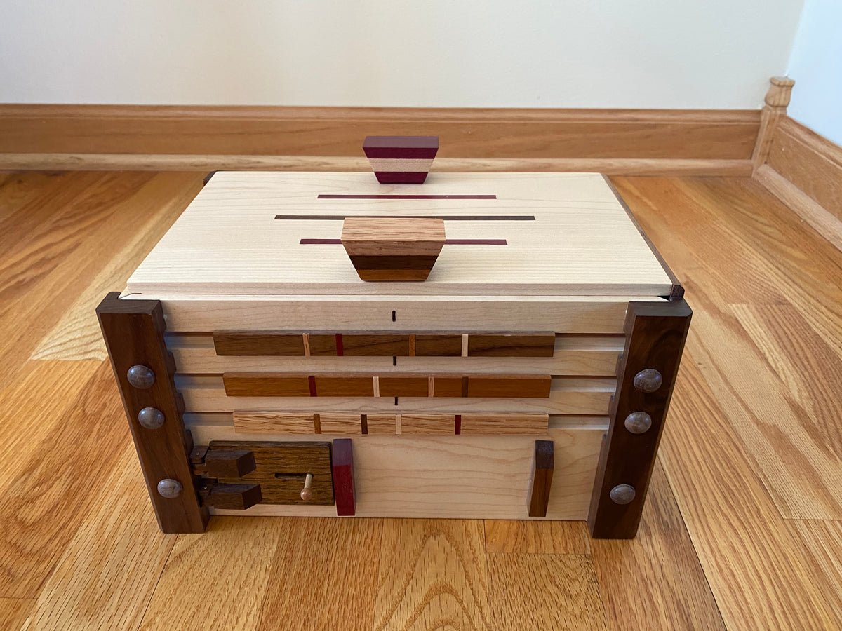Side Swiper Puzzle Box crafted by Ryan Hughbanks