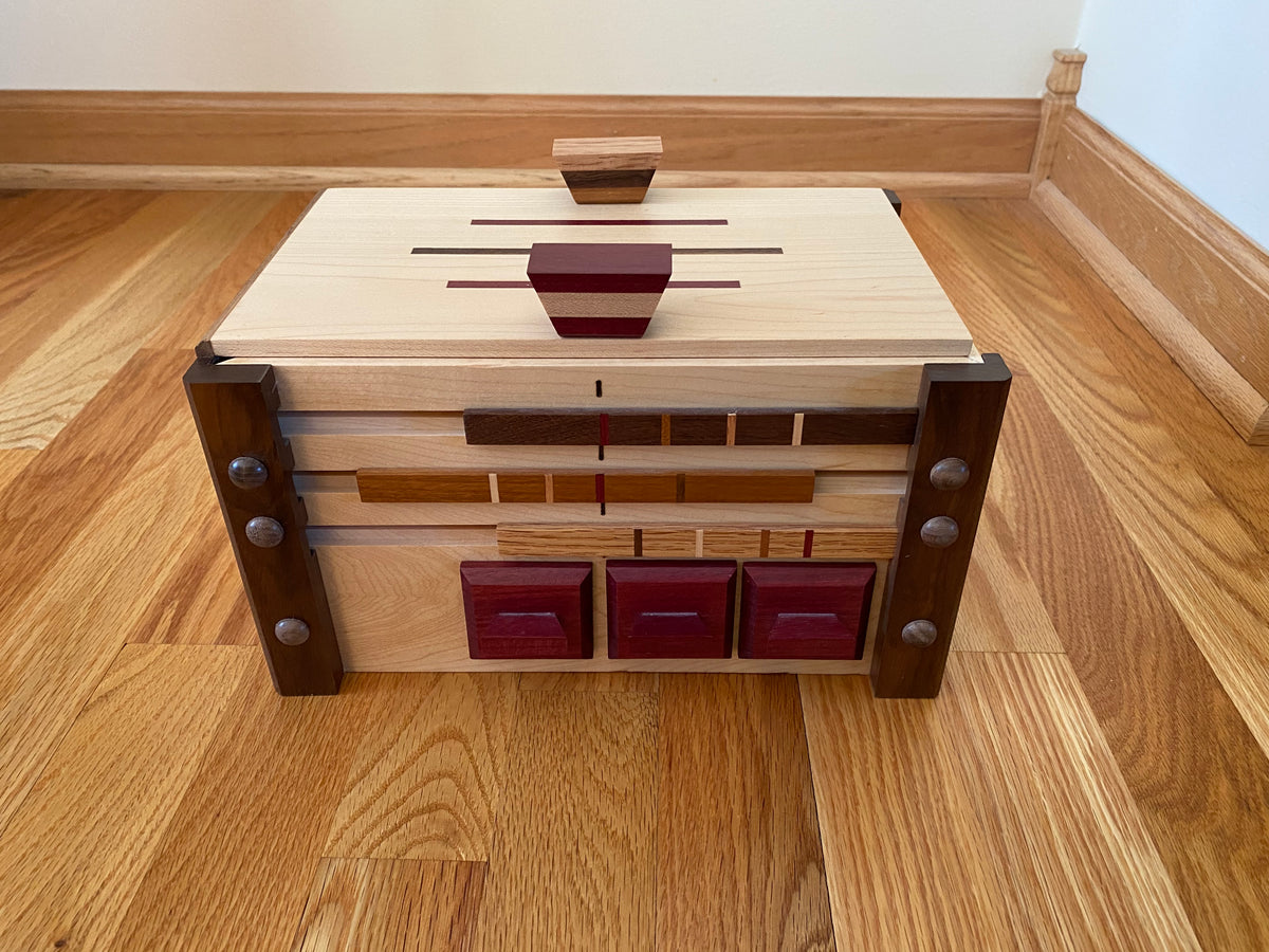 Side Swiper Puzzle Box crafted by Ryan Hughbanks