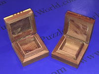 TWO Small Moroccan Thuya Burl Wood Decorative Boxes