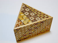 7 Step Triangle Yosegi Japanese Puzzle Box