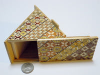 7 Step Triangle Yosegi Japanese Puzzle Box