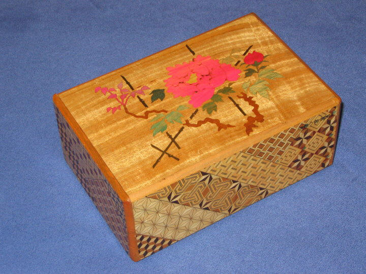 Vintage 6 Sun 9 Step Zougan Musical Hidden Drawer Japanese Puzzle Box