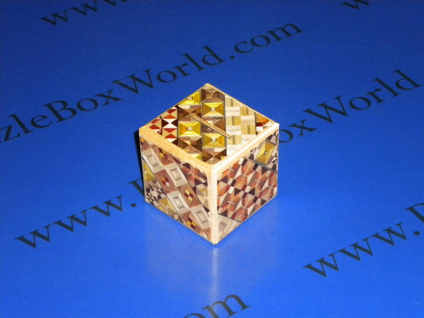 Dice 2 Step Yosegi Money Japanese Puzzle Box 
