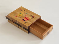 Vintage Kokeshi Spring Drawer Japanese Puzzle Box