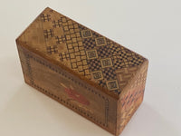Vintage 5 Sun 10 Step Sansui Zougan / Yosegi Hidden Drawer Japanese Puzzle Box