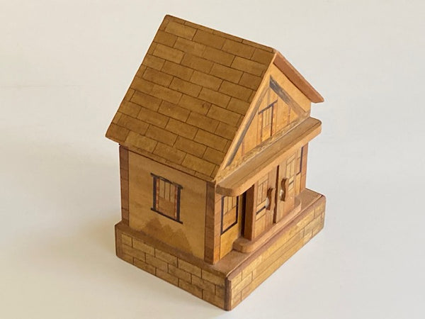 REPAIRABLE Vintage Japanese House Secret Puzzle Box Bank - WITH