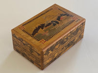 Vintage 5 Sun 21 Step Sansui Zougan Japanese Puzzle box