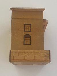Vintage Japanese House Secret Puzzle Box Bank with KEY - RARE!