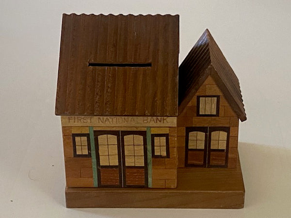 Vintage Japanese House Puzzle Box Bank