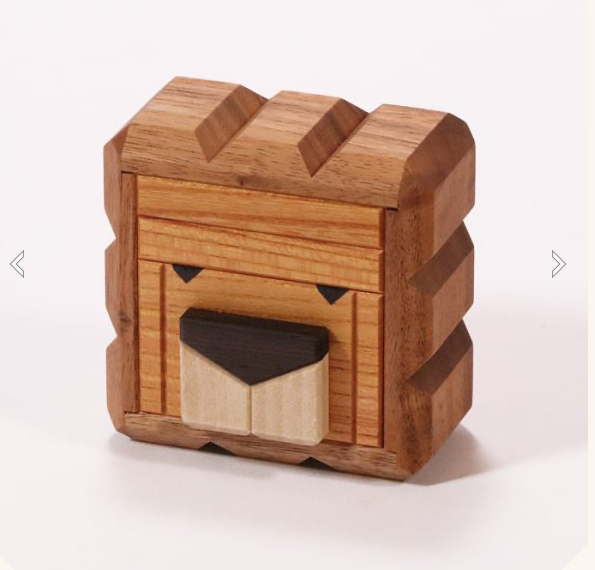 Angry Lion Japanese Puzzle Box by Osamu Kasho