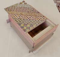 6 Sun 27 Step Yosegi & Natural Wood Japanese Puzzle Box