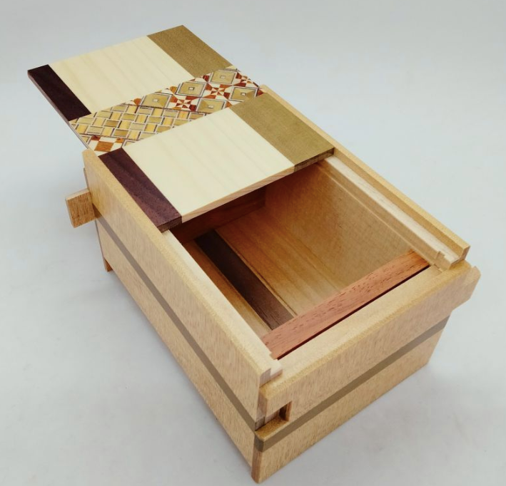 4.2 Sun 14 Step One Point Yosegi Japanese Puzzle Box – Puzzle Box World