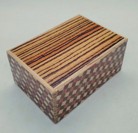 4 Sun 27 Step Zebra Wood / Ichimatsu Japanese Puzzle Box
