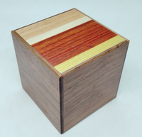 3 Sun 18 Step Natural Wood Cubic Japanese Puzzle Box