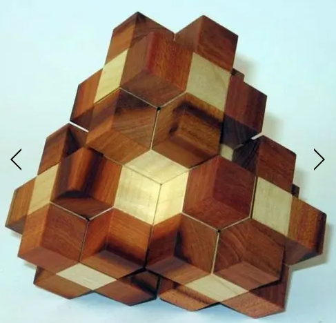 Prismaballerina Interlocking Puzzle (Plum and Maple)