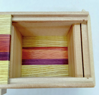 3 Sun 12 Step Natural Wood / Ichimatsu Japanese Puzzle Box