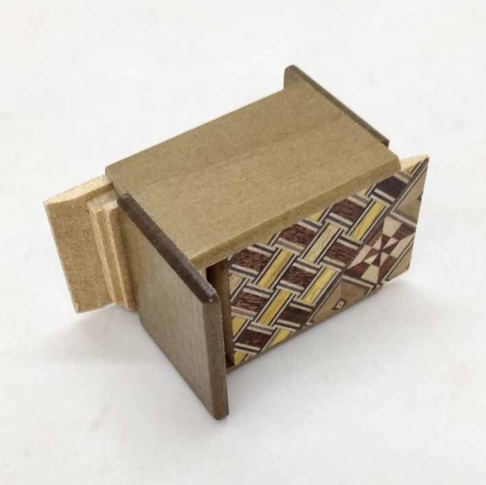 14 Step Mame Yosegi / Natural Wood Japanese Puzzle Box