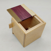 2 Sun 7 Step Cube Natural Wood Japanese Puzzle Box