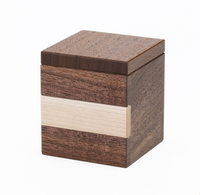 King Trumpet Mushroom Japanese Puzzle Box crafted by Kotoya Hasbe