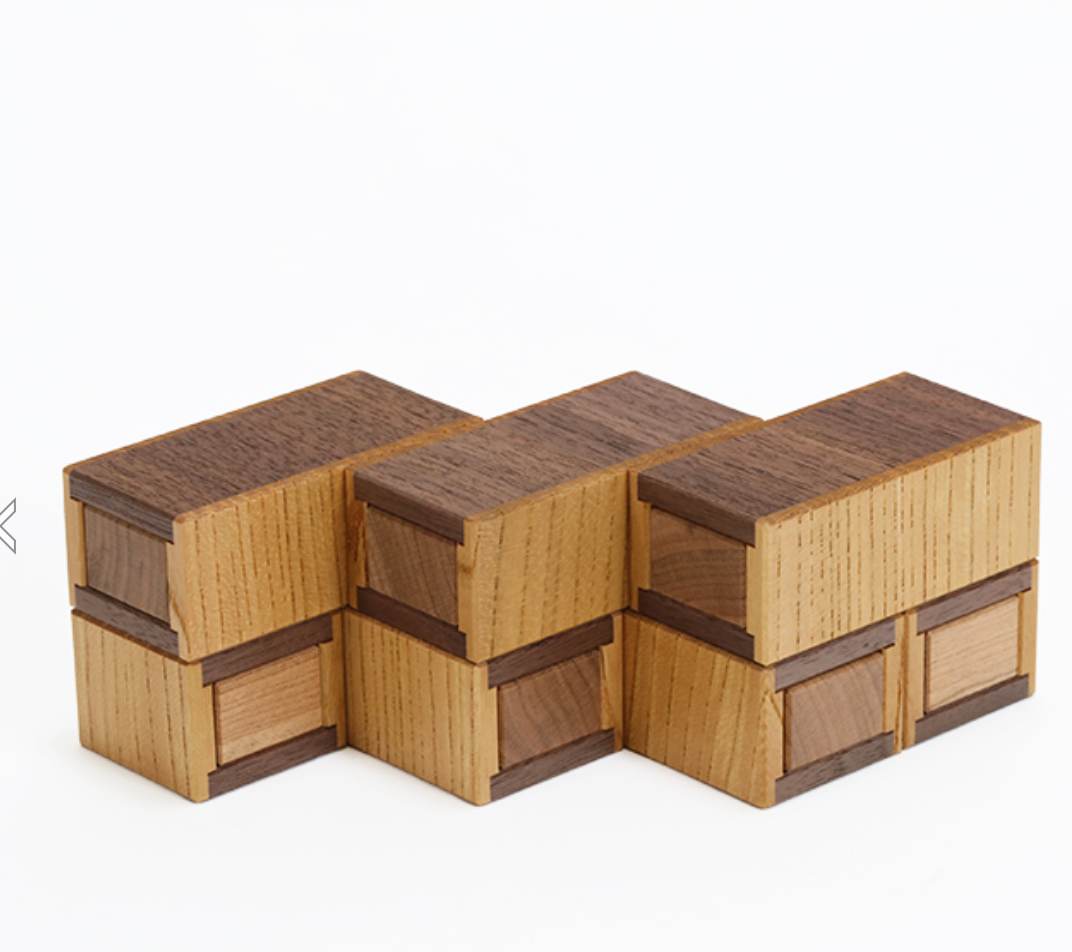 Fractal Drawer (5 Unit) Japanese Puzzle Box by Hiroshi Iwahara