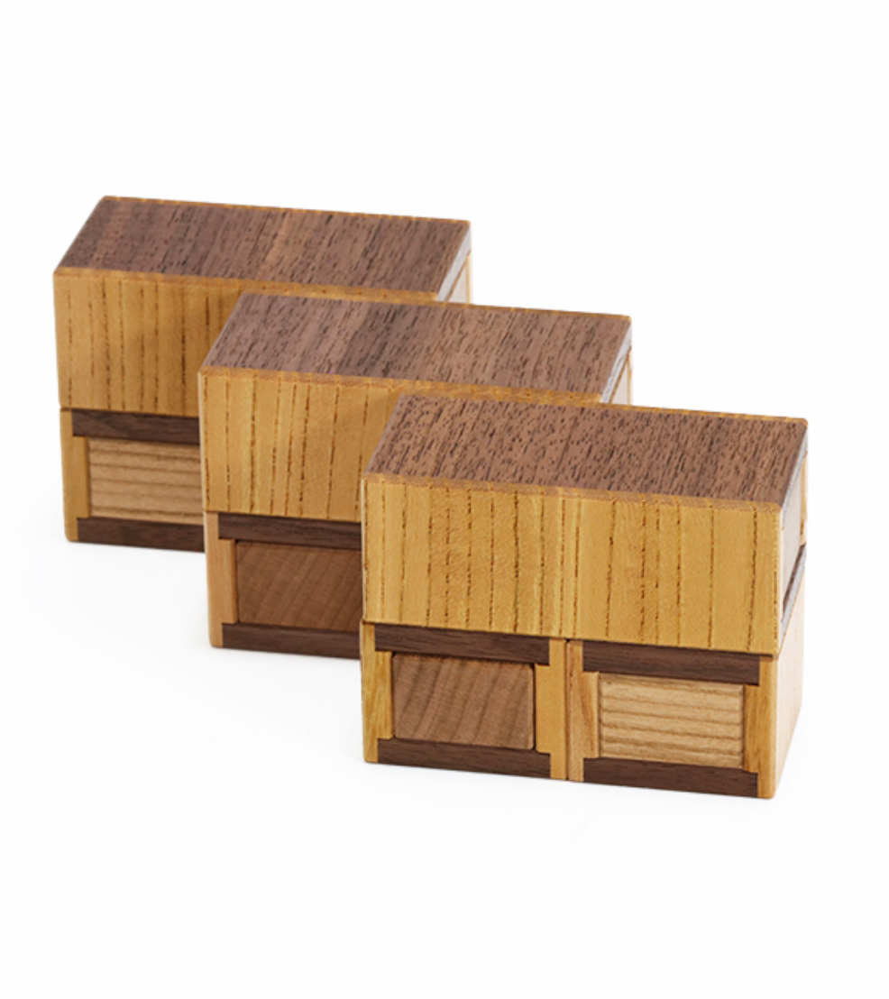 Fractal Drawer (5 Unit) Japanese Puzzle Box by Hiroshi Iwahara