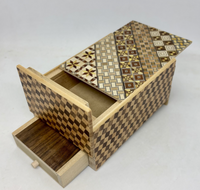5 Sun 10 Step Yosegi / Ichimatsu "Secret Drawer" Japanese Puzzle Box