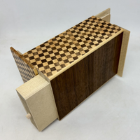 5 Sun 10 Step Yosegi / Ichimatsu "Secret Drawer" Japanese Puzzle Box