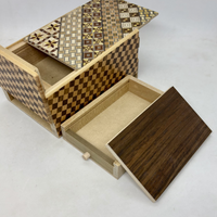 5 Sun 10 Step Yosegi / Ichimatsu "Secret Drawer" Japanese Puzzle Box