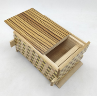 4 Sun 18 Step Zebra Ichimatsu Japanese Puzzle Box