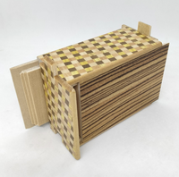 4 Sun 18 Step Zebra Ichimatsu Japanese Puzzle Box