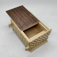 4 Sun 18 Step Walnut/Ichimatsu Japanese Puzzle Box