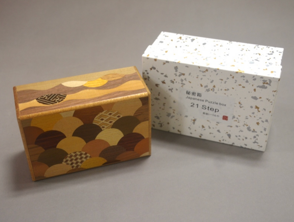 5 Sun 21 Step Seigaiha Japanese Puzzle Box