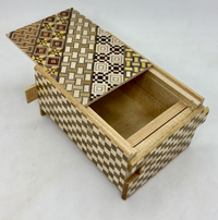 4 Sun 14 Step Yosegi Ichimatsu Japanese Puzzle Box