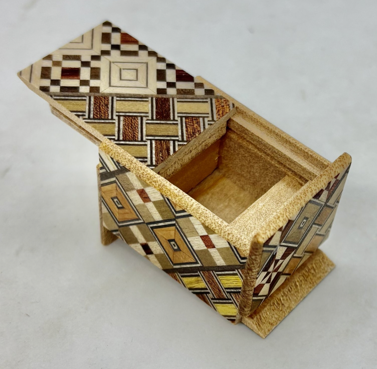 10 Step Mame Yosegi  Traditional Japanese Puzzle Box