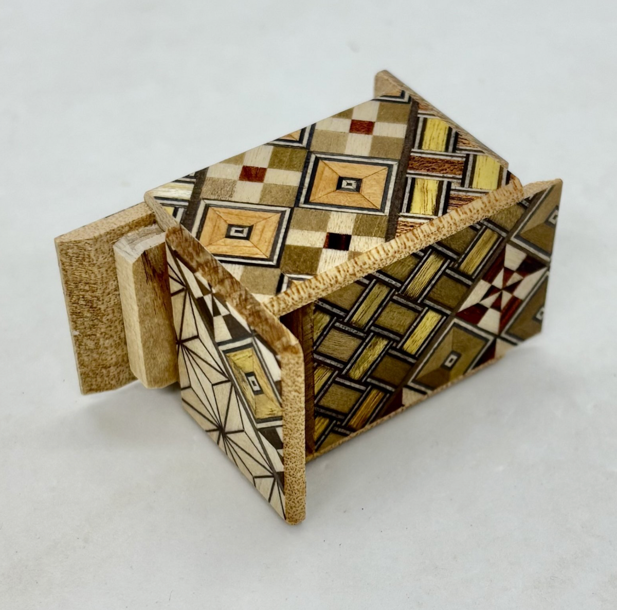 10 Step Mame Yosegi  Traditional Japanese Puzzle Box