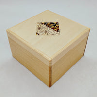 Square 12 Step One Point Natural Wood Japanese Puzzle Box