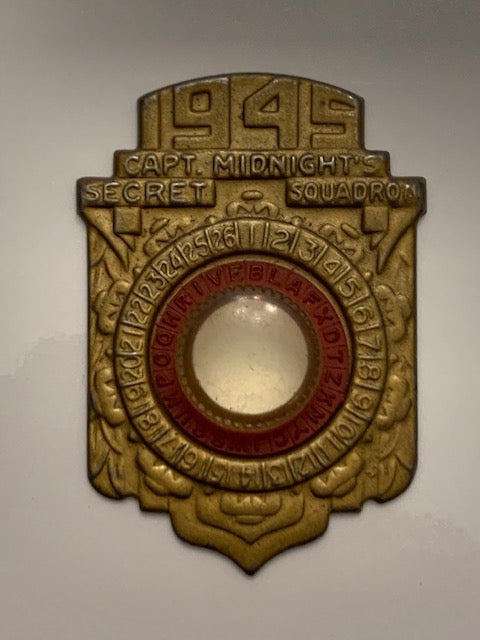 1945 Captain Midnight Code-O-Graph Decoder Badge