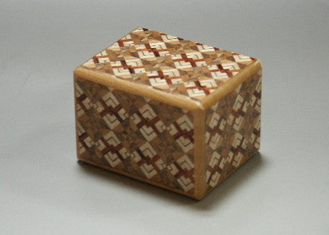 3 Step Karakuri Japanese Puzzle Box Cube #3 KK