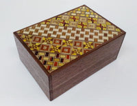 4 Sun 12 Step Yosegi Walnut Japanese Puzzle Box