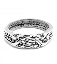 4 Band Twist Sterling Silver Puzzle Ring