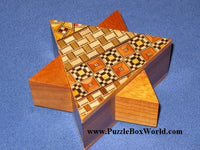 5 Step STAR  Yosegi and Natural Wood  Japanese Puzzle Box 2