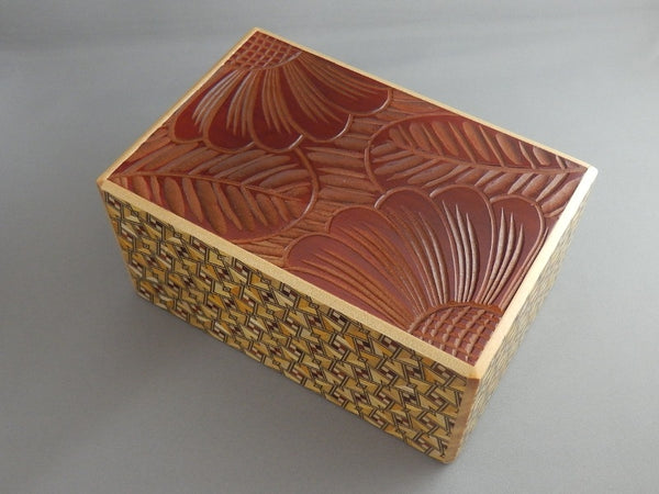 5 Sun 10 + 1 Step (KK) Japanese Puzzle Box with SECRET DRAWER!
