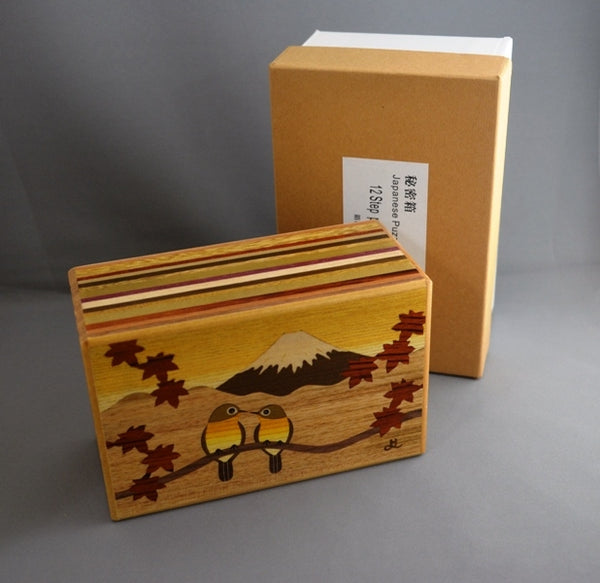 5 Sun 12 + 1 Step Bird Fuji Japanese Secret Puzzle Box