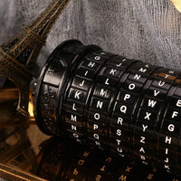 Cryptex Puzzle (Da Vinci Code) -BLACK COLOR-!