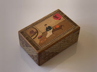Vintage 5 Sun 10 Step Geisha Musical Hidden Drawer Japanese Puzzle Box
