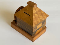Vintage Grist Mill House Japanese Puzzle Box WITH KEY -RARE!
