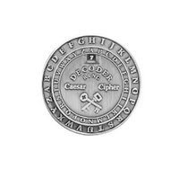 Classic Caesar Cipher Medallion Silver Decoder