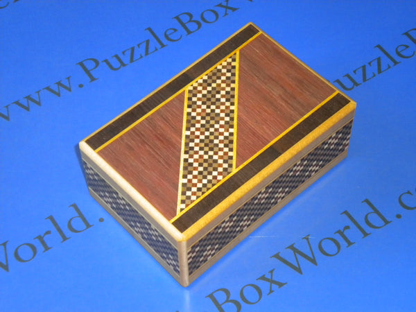 5 Sun 7 Step Traditional Secret Japanese Puzzle Box by Yoshiyuki Ninomiya - RARE!