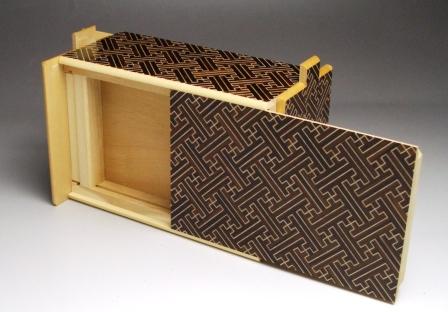 5 Sun 18 Step Saya (Double Compartment) Japanese Puzzle Box